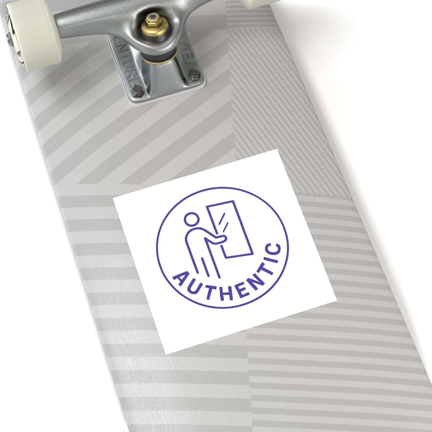 Authentic Mirror Badge Sticker — Square Indoor/Outdoor Vinyl