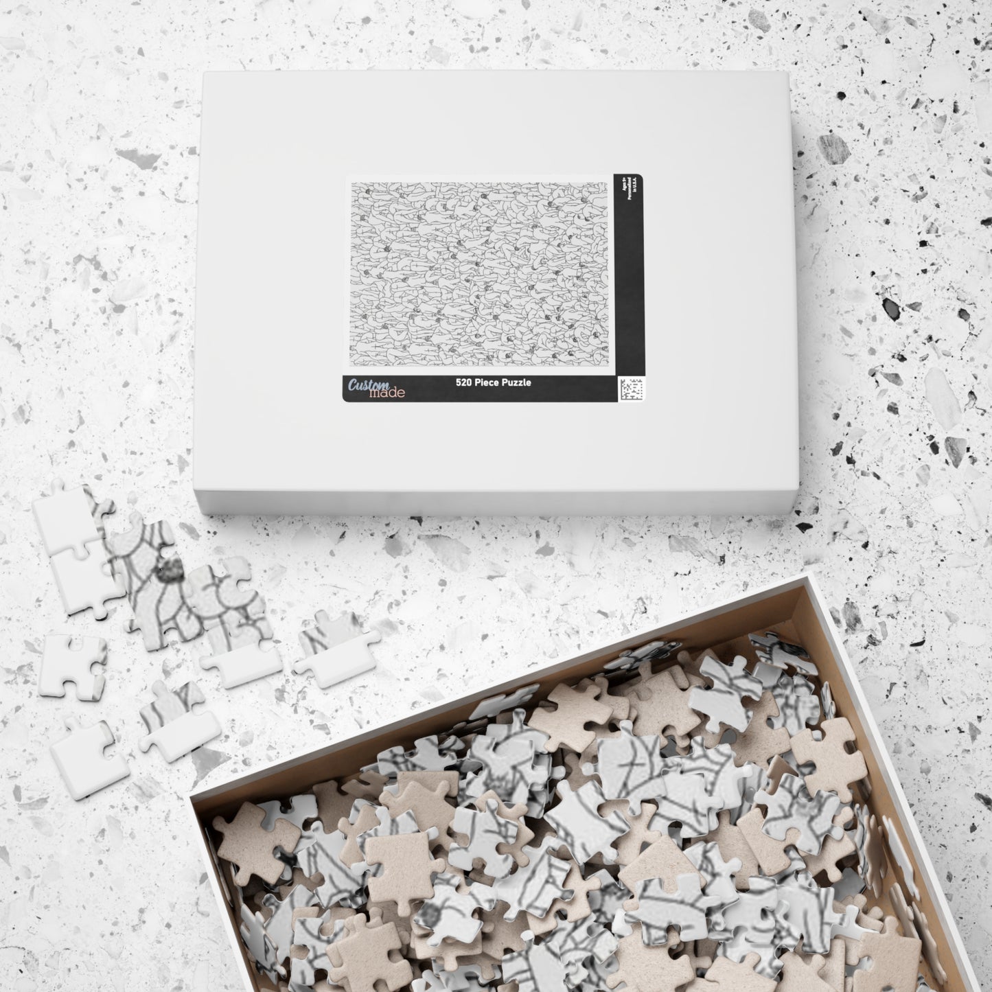 Crack Epidemic Jigsaw Puzzle — Challenging Black & White 520/1014 pc Brain Teaser