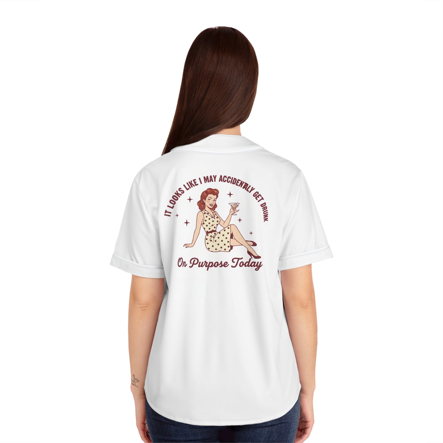 Women's Baseball Jersey - Retro Pinup