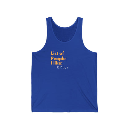 Tank Top — "List of People..."