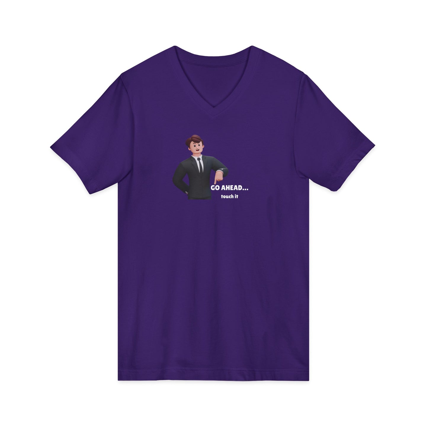 Men's V-Neck Tee – "GO AHEAD... Touch It."