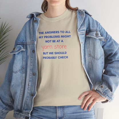T-Shirt — “YARN STORE... "