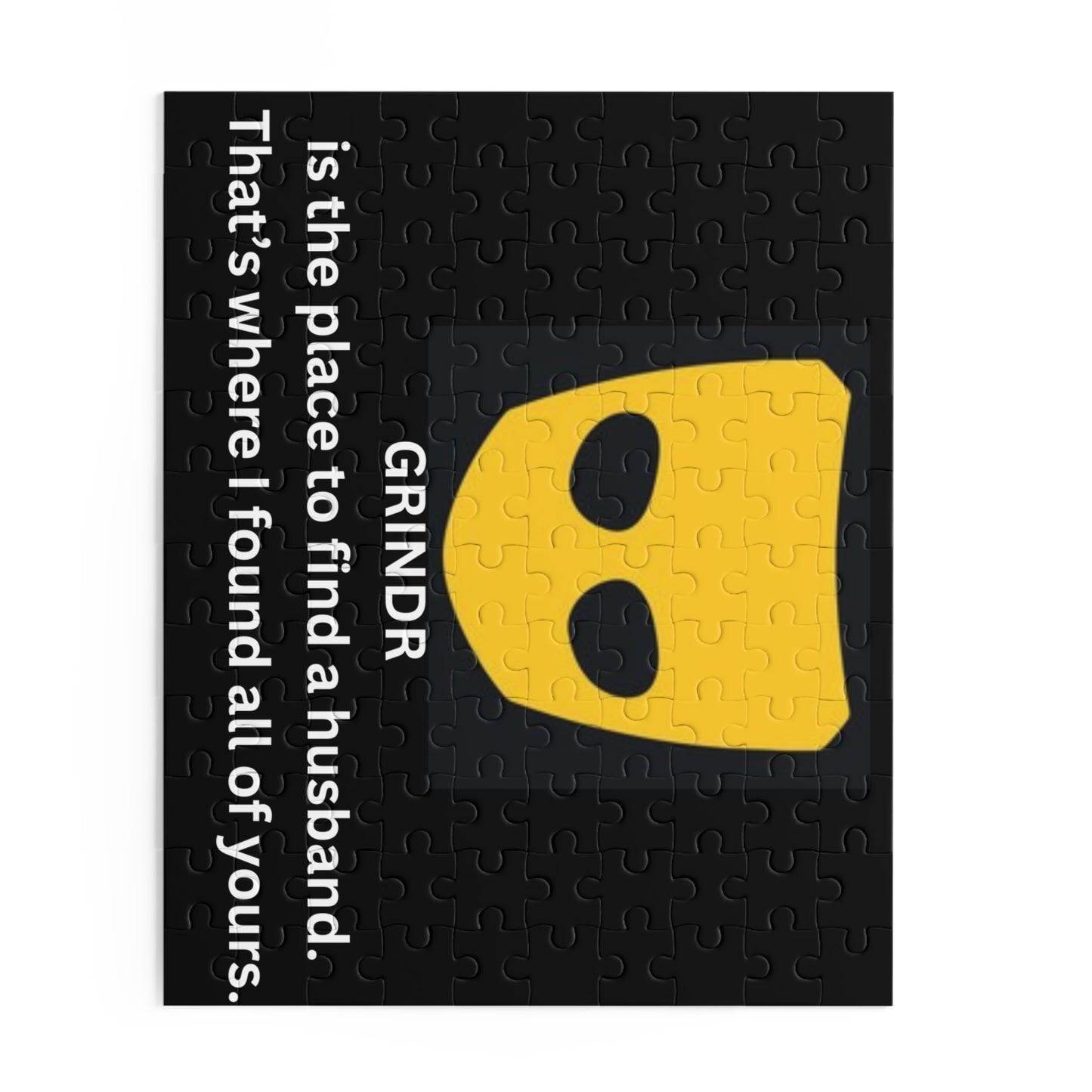 Grindr Joke Puzzle — "GRINDR is the place to find a husband... " (120/or/500 pcs)