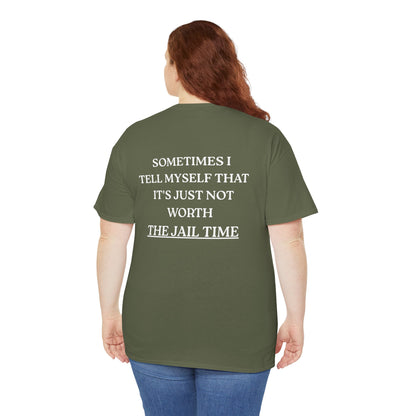 Funny  T-Shirt   Back Print - "SOMETIMES ..."