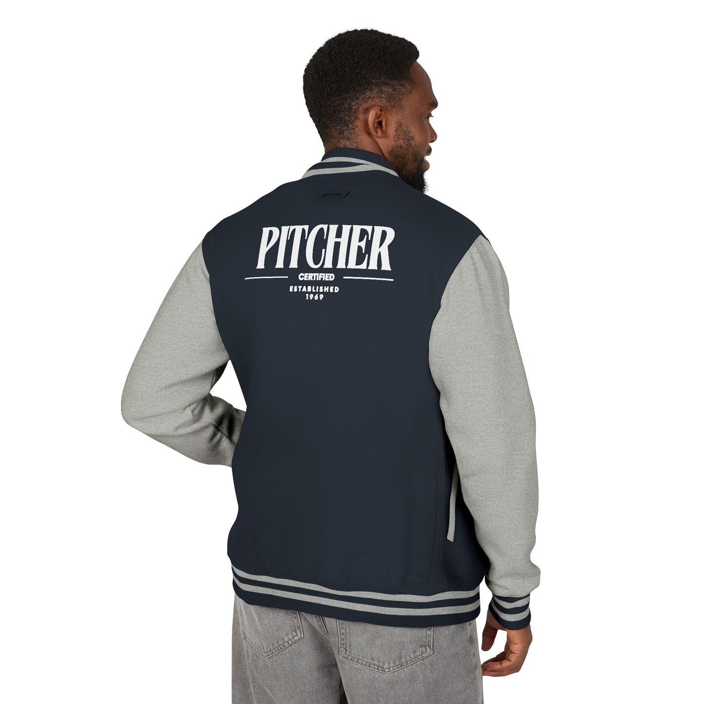 Pitcher Varsity Letterman Jacket - Retro Baseball Team Jacket