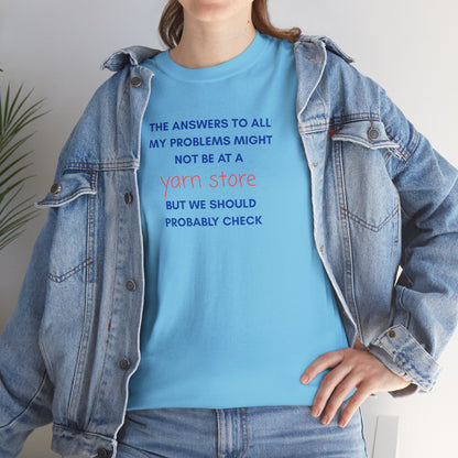 T-Shirt — “YARN STORE... "