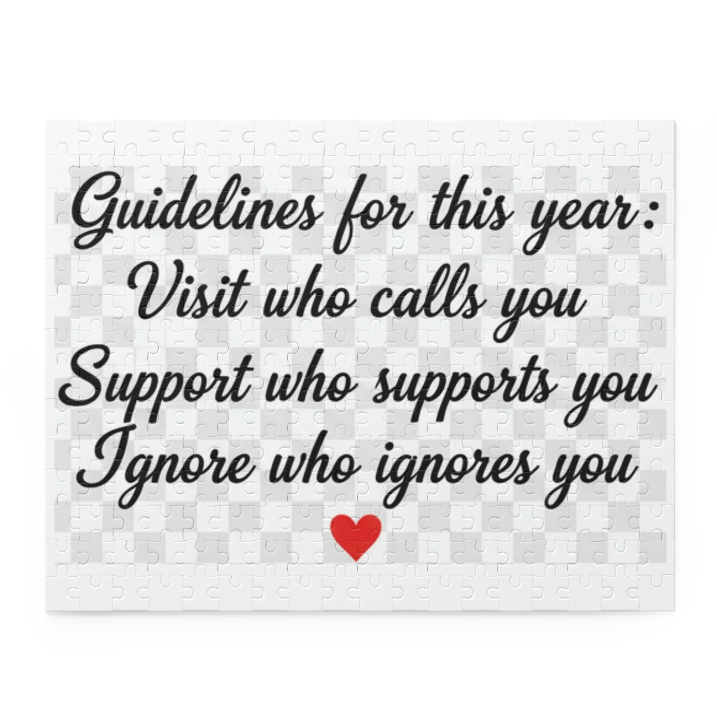 Puzzle – "Guidelines for This Year: Visit ."