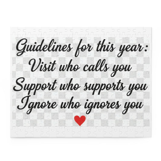 Puzzle – "Guidelines for This Year: Visit ."