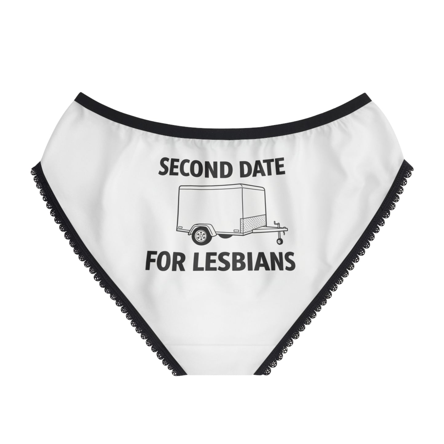 Second Date For Lesbians Briefs — Funny Lesbian Pride Women's Underwear