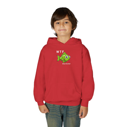 UNISEX Youth Hoodie — "WTF Where The Fish?"