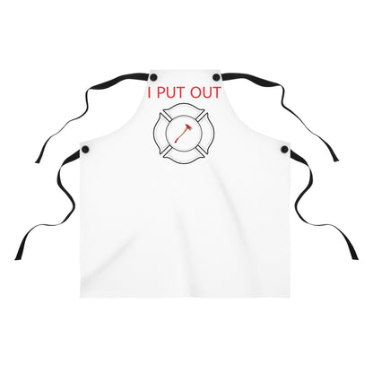 Firefighter Axe Apron — "I Put Out" Funny Firefighter Cooking Apron