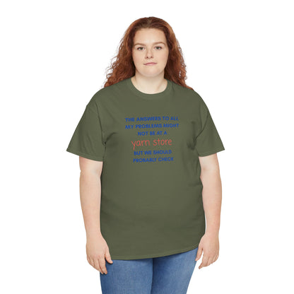 T-Shirt — “YARN STORE... "
