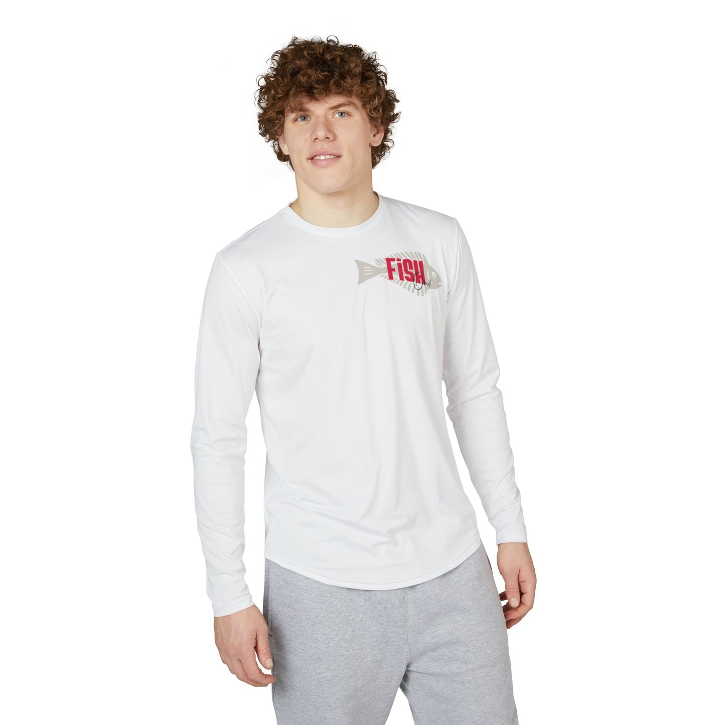 Men's UV  Rash Guard Long Sleeve Shirt - 'Fish On!'