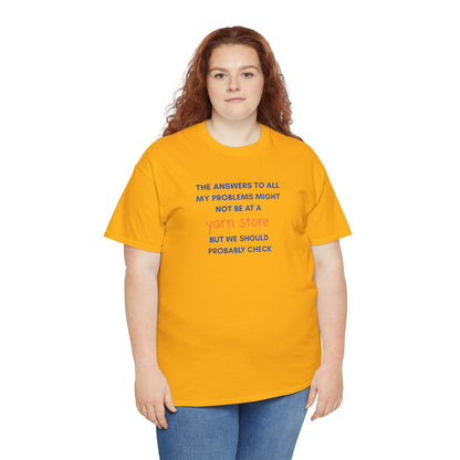 T-Shirt — “YARN STORE... "