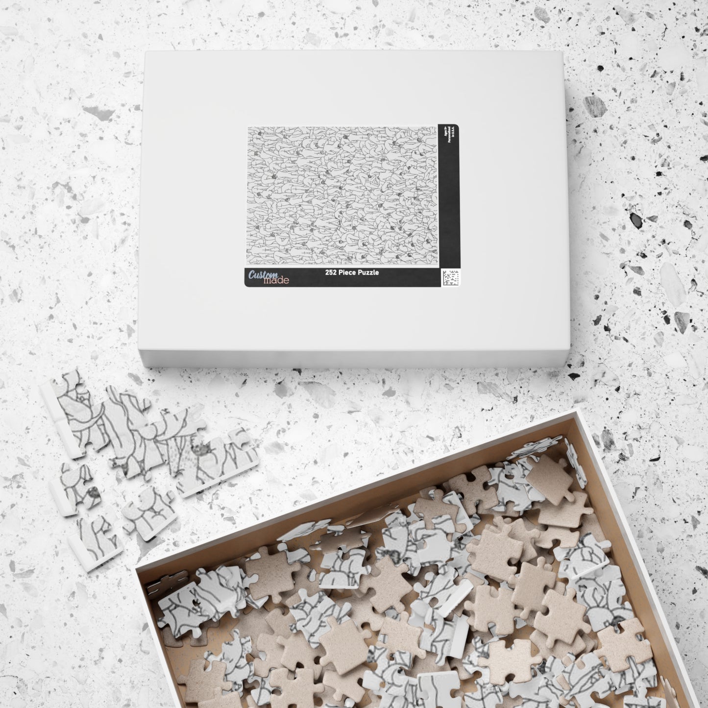 Crack Epidemic Jigsaw Puzzle — Challenging Black & White 520/1014 pc Brain Teaser