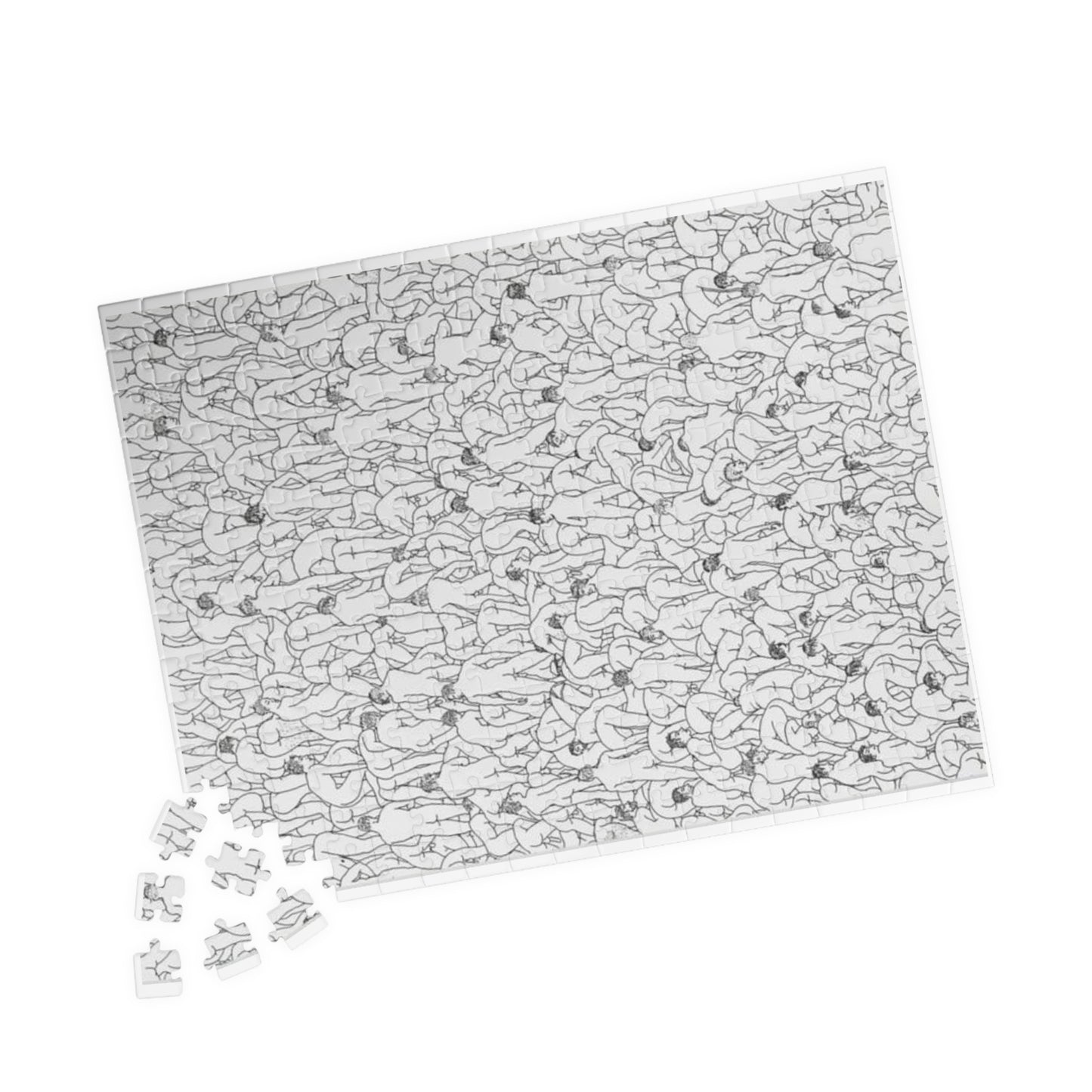 Crack Epidemic Jigsaw Puzzle — Challenging Black & White 520/1014 pc Brain Teaser