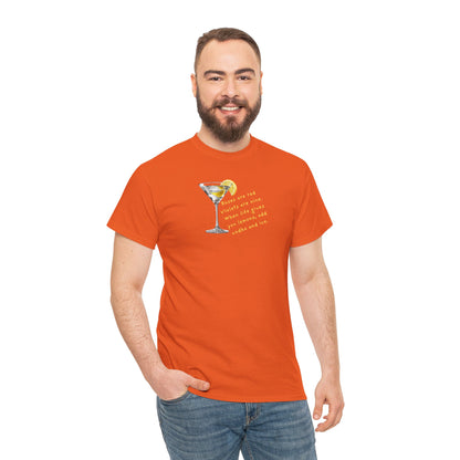 UNISEX Martini Lemon Graphic Tee — 'When life gives you lemons, make a martini'