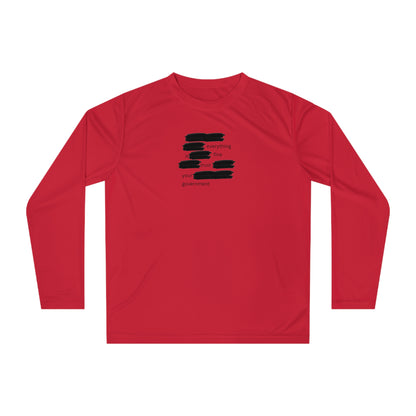 UNISEX  Long Sleeve Shirt — 'Everything Is Fine Government'    Redacted Design