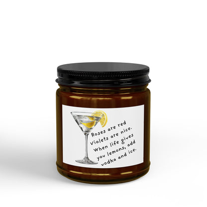 Scented Soy Candle — 'Roses are red…add vodka and ice' (4oz & 9oz)