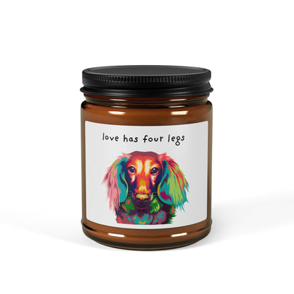 Soy Candle — 'Love Has Four Legs' Various Scents  4oz or 9 oz