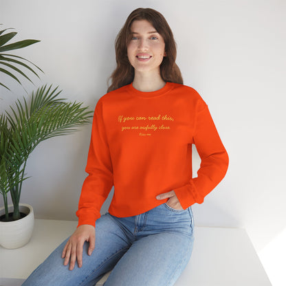 UNISEX Sweatshirt — "If you can read this... "