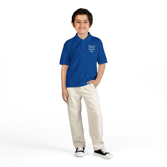 Kids' UNISEX Jersey Polo — "I'd Agree With You... "
