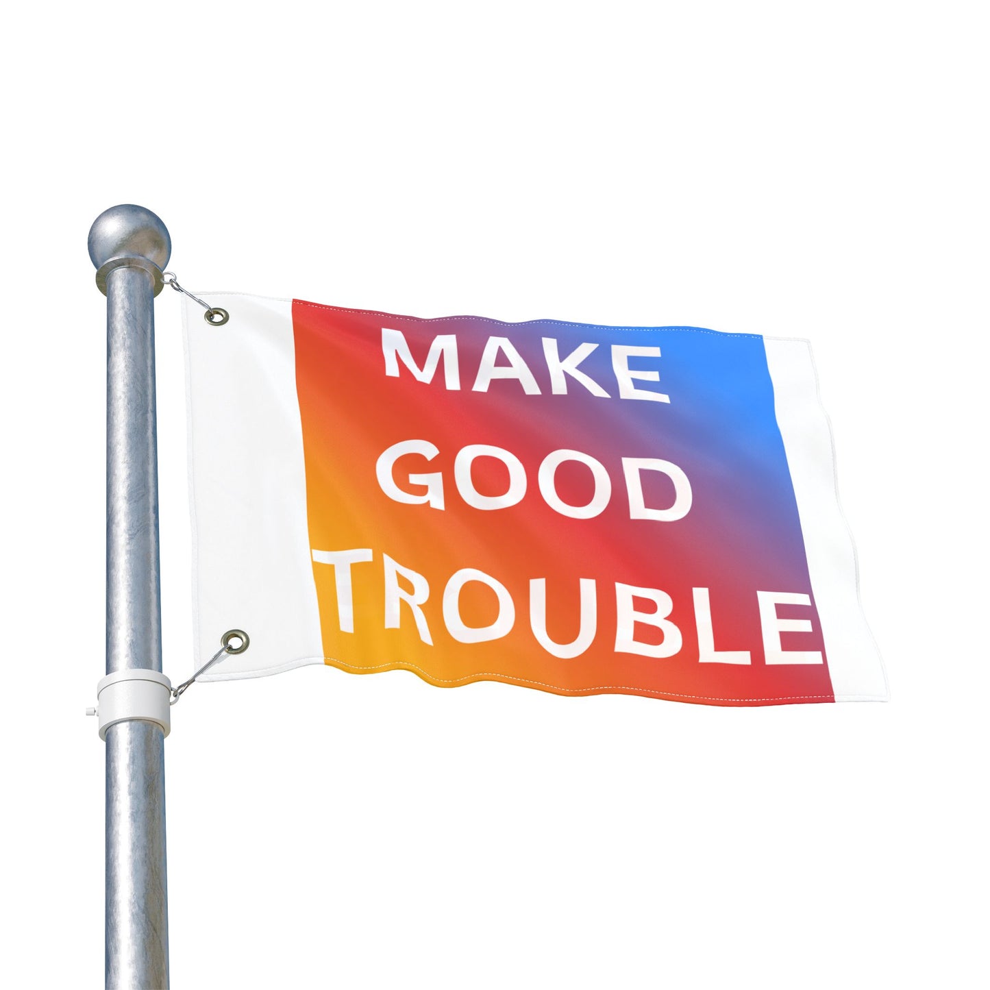 Make Good Trouble Flag — Double-Sided Activist Garden & Outdoor Banner