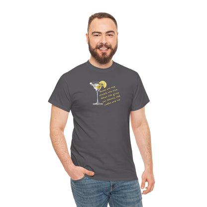 UNISEX Martini Lemon Graphic Tee — 'When life gives you lemons, make a martini'