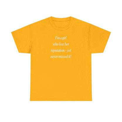 Lady's Funny T-Shirt - "I'm a girl who... "