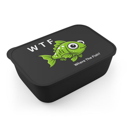 PLA Bento Box — 'WTF Where The Fish?' Lunch Container with Utensils