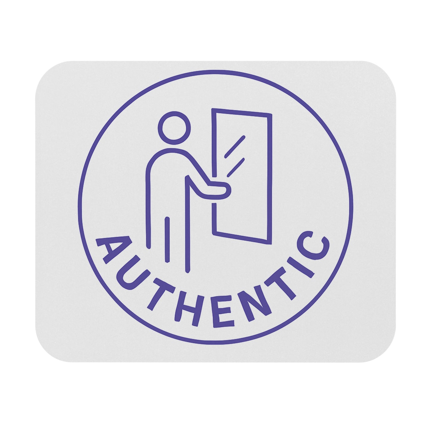 Authentic Mouse Pad — Minimalist 'AUTHENTIC' Badge Desk Mat