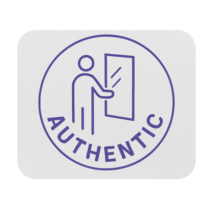 Authentic Mouse Pad — Minimalist 'AUTHENTIC' Badge Desk Mat