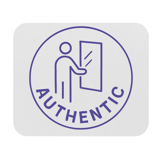 Authentic Mouse Pad — Minimalist 'AUTHENTIC' Badge Desk Mat