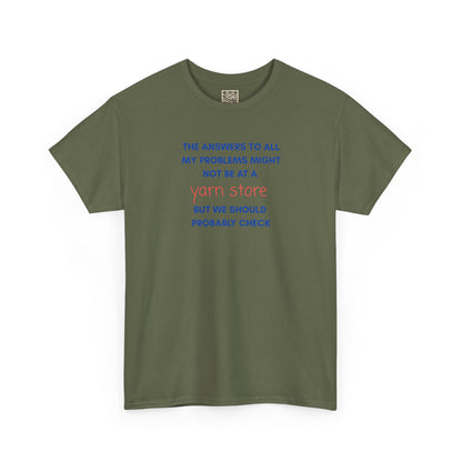 T-Shirt — “YARN STORE... "