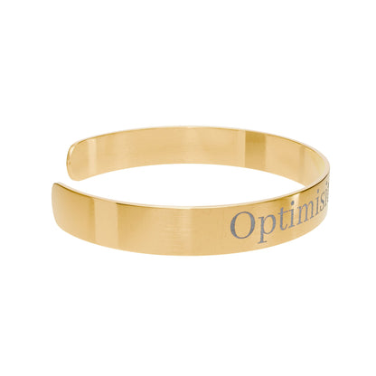 Cuff Bracelet – "Optimistic By Nature"