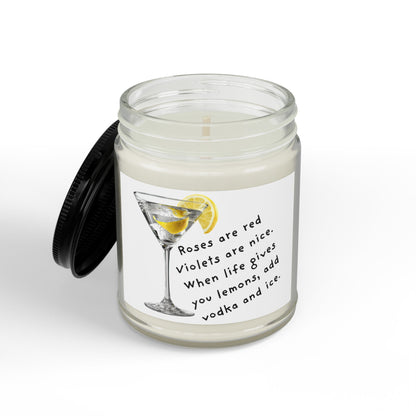 Scented Soy Candle — 'Roses are red…add vodka and ice' (4oz & 9oz)