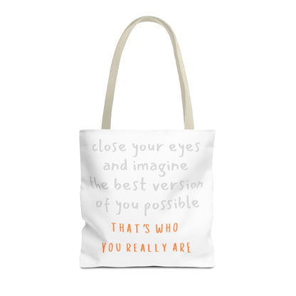 Unisex Tote Bag — "That's Who You Really Are" Cotton Tote