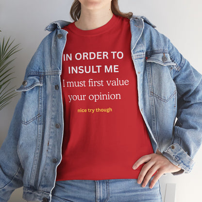 UNIQUE Tee — "IN ORDER TO..."