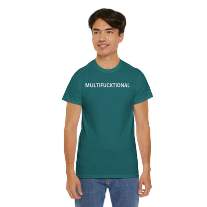 UNISEX Classic White T SHIRT — "MULTIFUCKTIONAL"