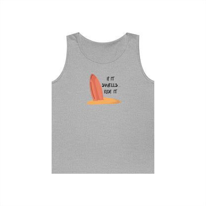 Surfboard Tank Top — "If It Swells Ride It"