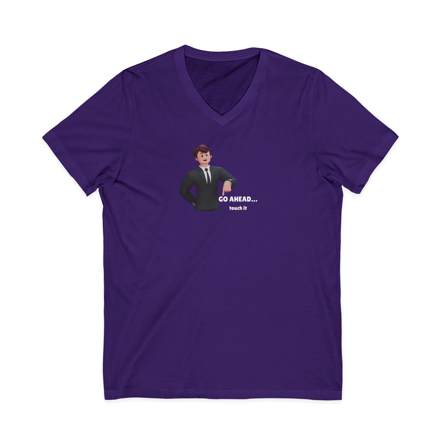 Men's V-Neck Tee – "GO AHEAD... Touch It."