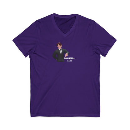 Men's V-Neck Tee – "GO AHEAD... Touch It."