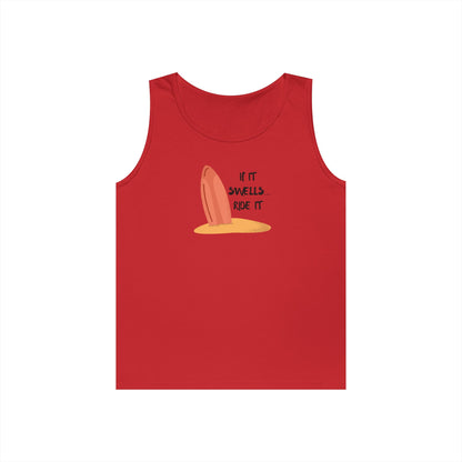 Surfboard Tank Top — "If It Swells Ride It"