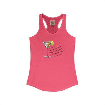Women's Racerback Tank - "Lemons into... "