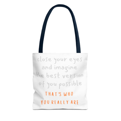 Unisex Tote Bag — "That's Who You Really Are" Cotton Tote
