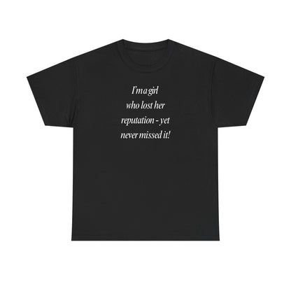 Lady's Funny T-Shirt - "I'm a girl who... "