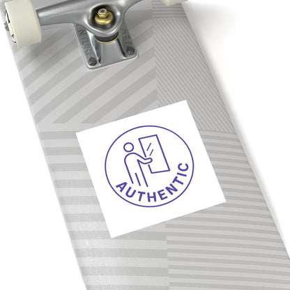 Authentic Mirror Badge Sticker — Square Indoor/Outdoor Vinyl
