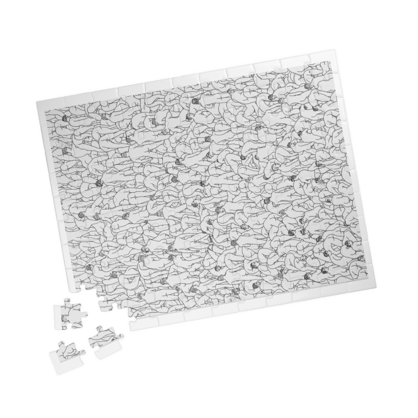Crack Epidemic Jigsaw Puzzle — Challenging Black & White 520/1014 pc Brain Teaser