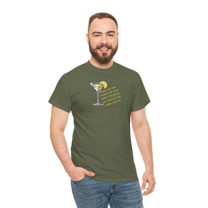 UNISEX Martini Lemon Graphic Tee — 'When life gives you lemons, make a martini'