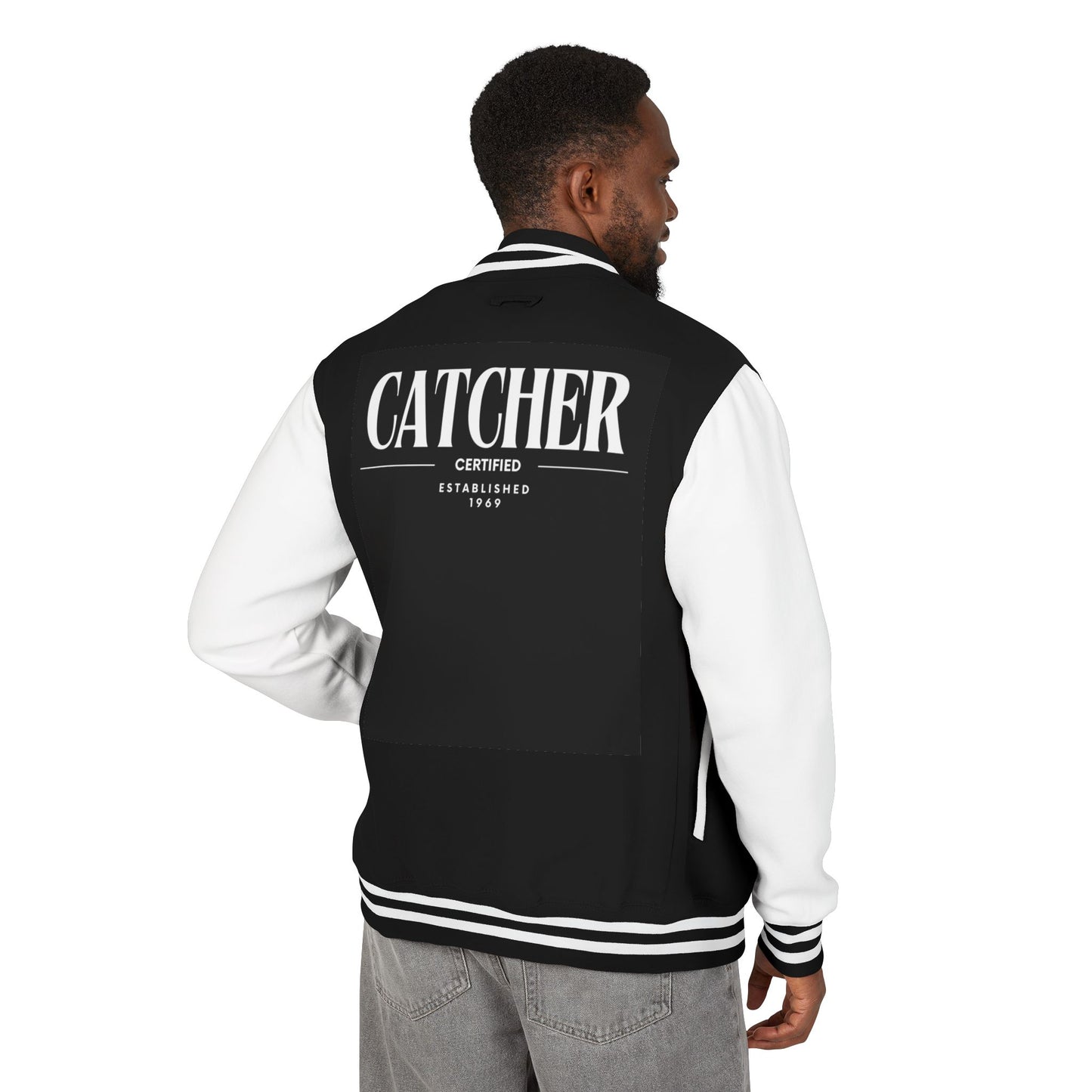 Catcher Letterman Jacket — Vintage Baseball Varsity Jacket